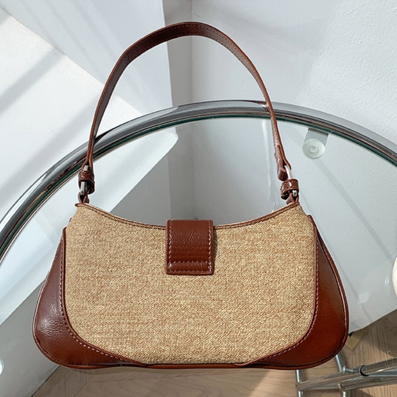 Túi Xách Da PU Đeo Dưới Cánh Tay Phong Cách Vintage Cho Nữ