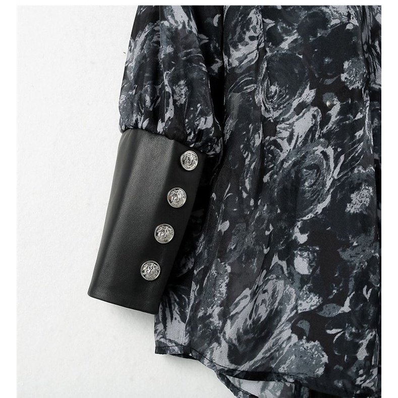 Áo Sơ Mi Chiffon Dáng Ôm In Họa Tiết Thời Trang Xuân Hè 2023 2023 Cho Nữ Da