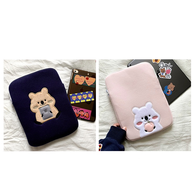 Ốp Máy Tính Bảng Họa Tiết Gấu koala Thêu Phong Cách Hàn Quốc Dễ Thương