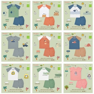 Bộ cộc cài vai raglan Lullaby chất cotton cho bé