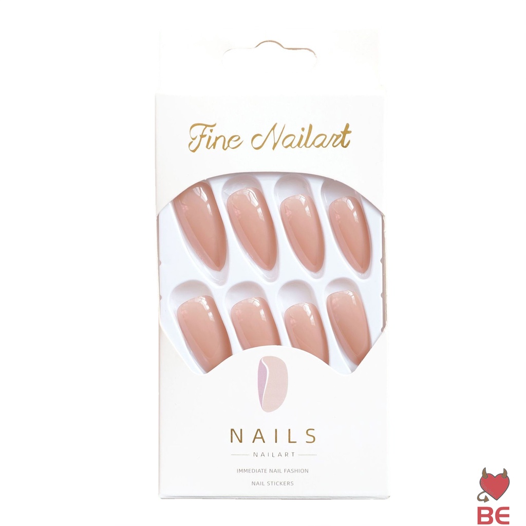 Bộ móng tay giả YADORNOS dáng dài màu trơn không gây kích ứng chuyên dụng cho salon