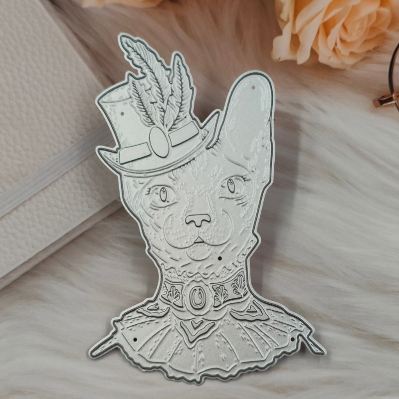 Khuôn Cắt Giấy Kim Loại Hình Mèo Siêu Nữ Tính