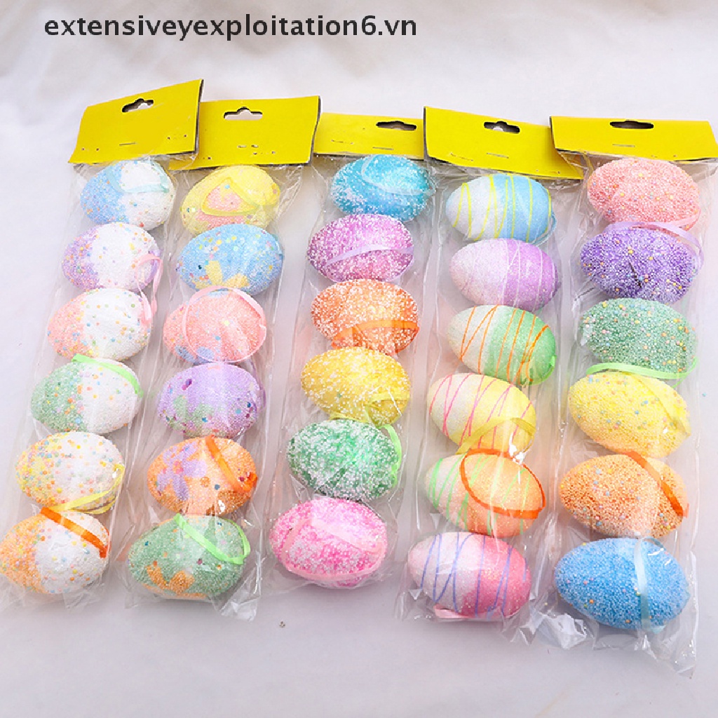 Bộ Trứng Phục Sinh Bằng Xốp Dùng Trang Trí DIY