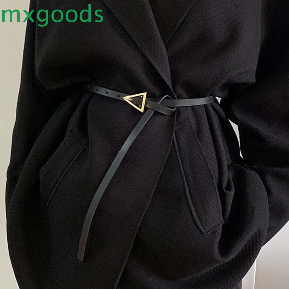 Thắt lưng da PU khóa tam giác nhiều màu sắc phong cách vintage dành cho nữ