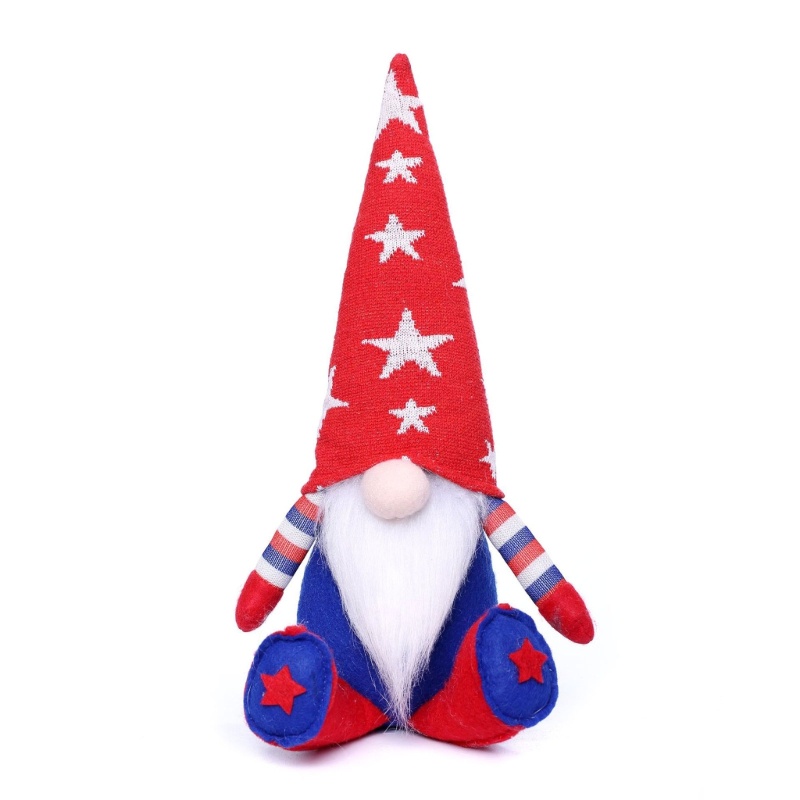 Mô Hình Gnomes Nhồi Bông Trang Trí Ngày Độc Lập 4th o