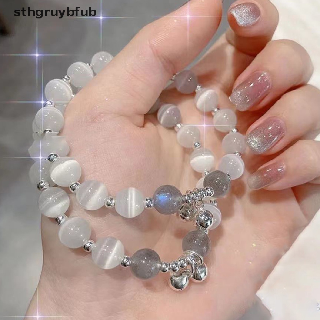 Vòng Tay Chuỗi Hạt Đá Mắt Mèo Giả Thời Trang Cho Nữ