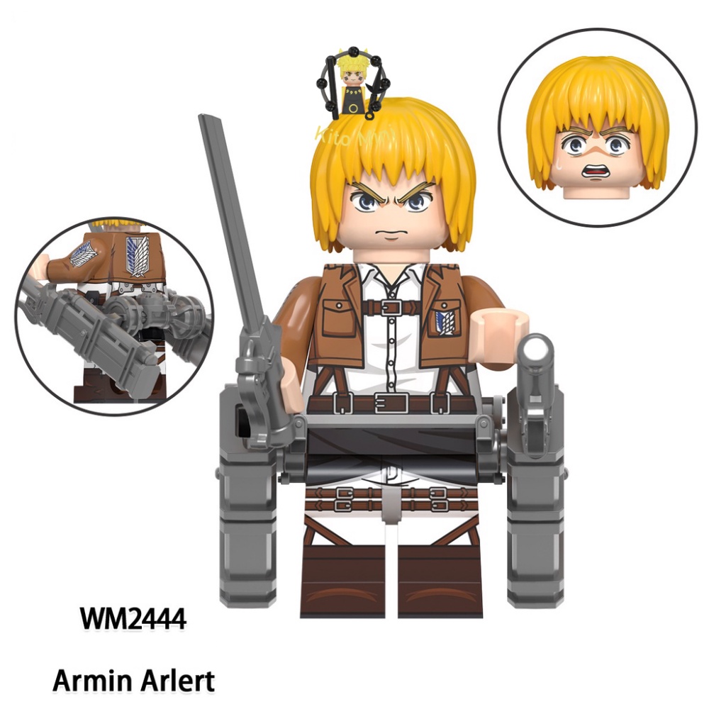 Minifigures Attack On Titan Đồ Chơi Lắp Ráp Nhân Truyện Tranh Anime Vật Hoạt Hình WM6148
