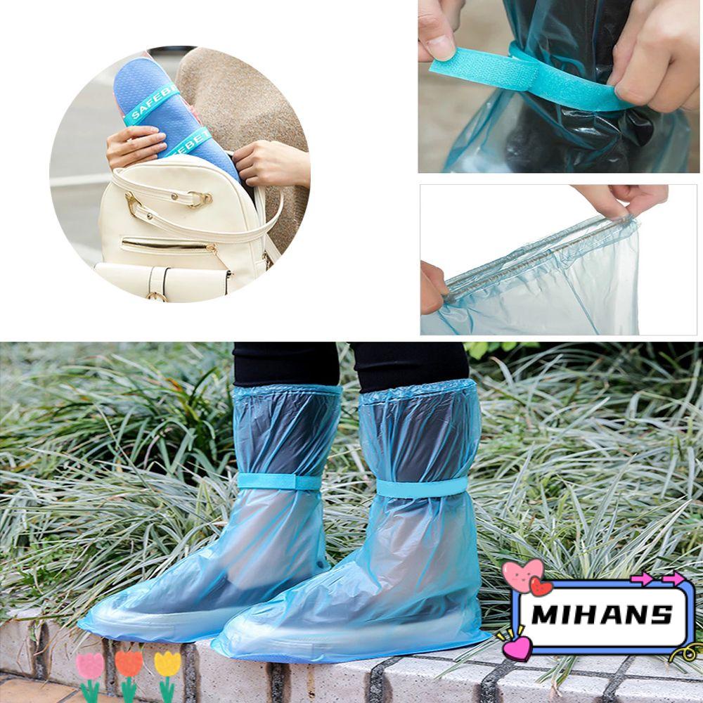 Vỏ Bọc Giày Đi Mưa Bằng Nhựa PVC Dày Trong Suốt Chống Trượt Tái Sử Dụng Linh Hoạt