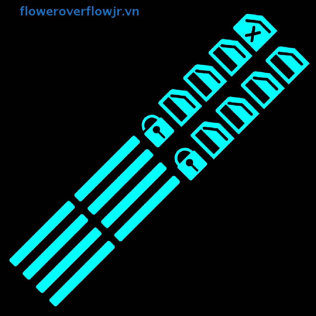 Miếng Dán Nút Công Tắc Điều Khiển Cửa Sổ Họa Tiết Dạ Quang Phát Sáng Ban Đêm Cho Xe Hơi