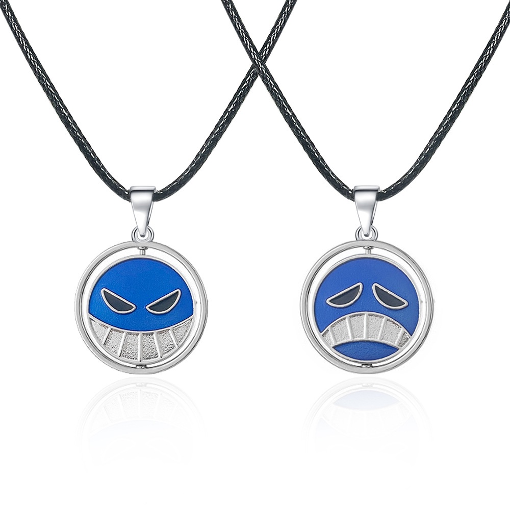 Vòng cổ Kim Loại Mặt Hình Anime Pirate King 'S Peripheral Luffy Ace Đa Năng Thời Trang Cho Nam Và Nữ