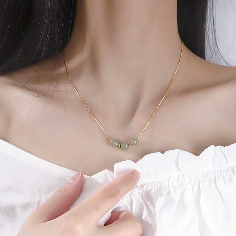 Vòng cổ Ngọc Trai May Mắn Thiết Kế Đơn Giản Sang Trọng Cho Nữ