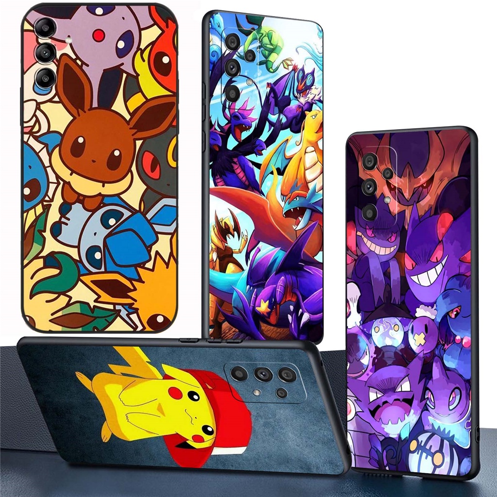 Ốp Điện Thoại Silicon TPU Mềm Hình Pokemon Pikachu Cho Samsung Galaxy A21 F13 F04 M04 A14 5G A54 A34 S23 + S23 Ultra B76