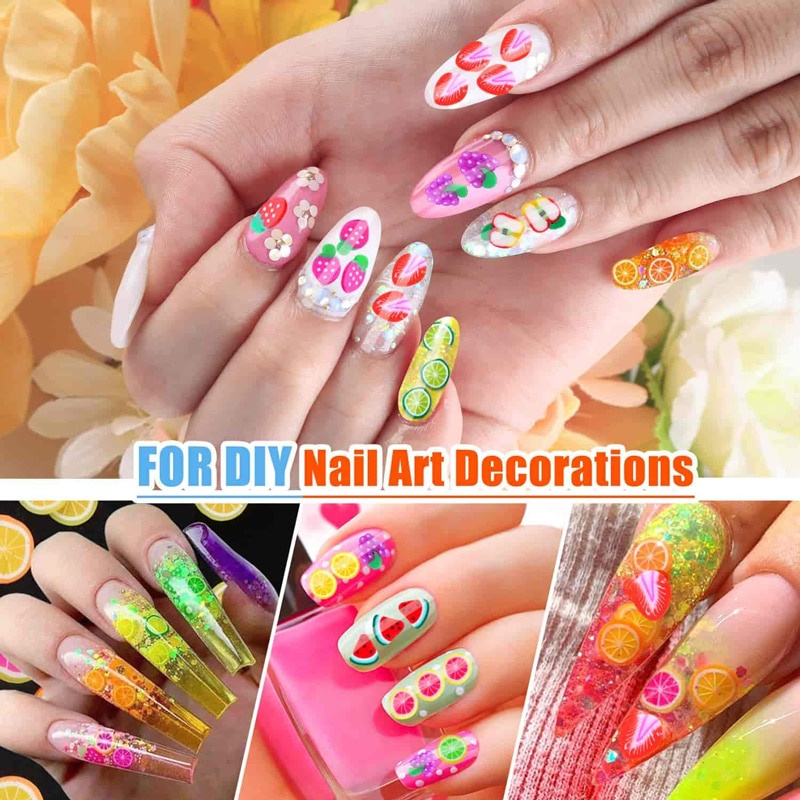 Set 1000 Hạt Đất Sét 3D Nhiều Hình Dạng Dùng Trang Trí Móng Tay Nghệ Thuật