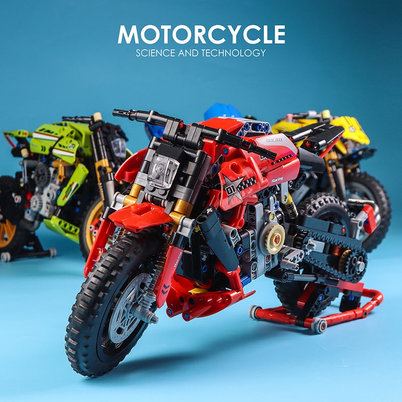 Đồ chơi Lắp ráp Mô hình Technic siêu xe máy Ducati QL1259 xe đạp địa hình QL1258 moto phân khối lớn QL1262