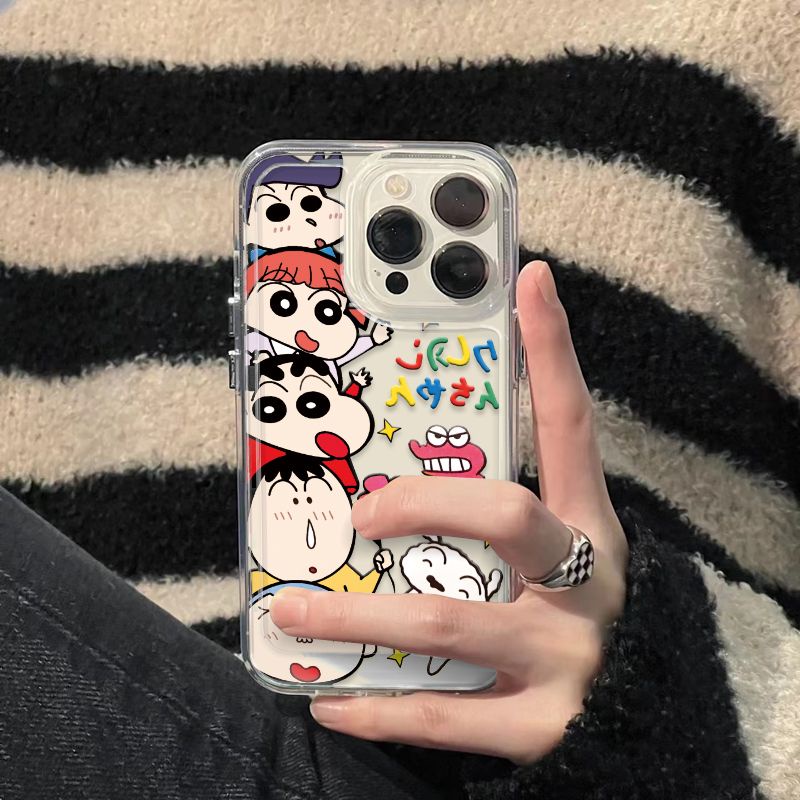 ✅Ốp Điện Thoại Mềm Trong Suốt In Hình Shin-Chan Cho iPhone 14Promax 13 / 12 / 11 xr / xs 7 / 8Plus T5JZ