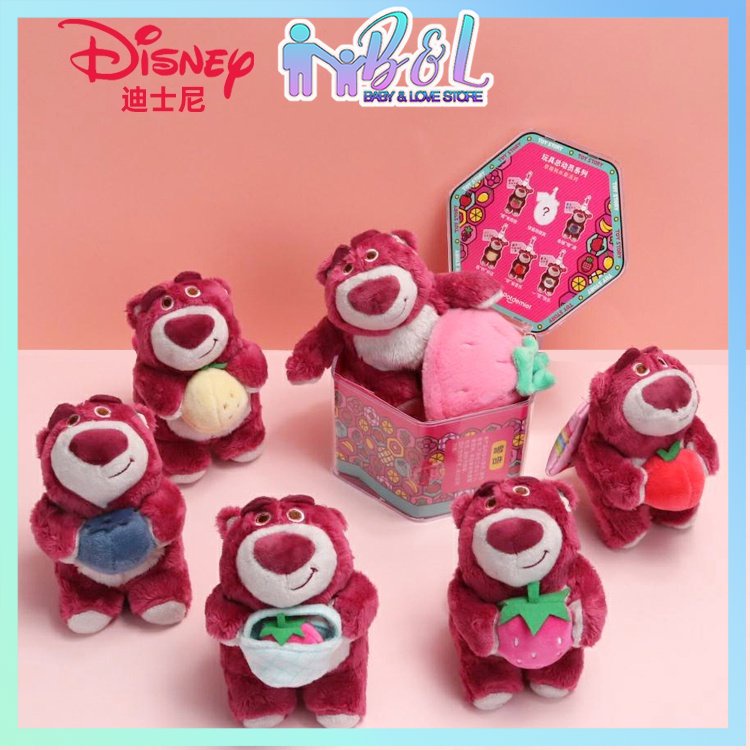 Bộ 3 Gấu Nhồi Bông Hình Trái Dâu / Lotso Ngẫu Nhiên Dễ Thương Dùng Làm Quà Tặng Giáng Sinh / Sinh Nhật / Túi Xách