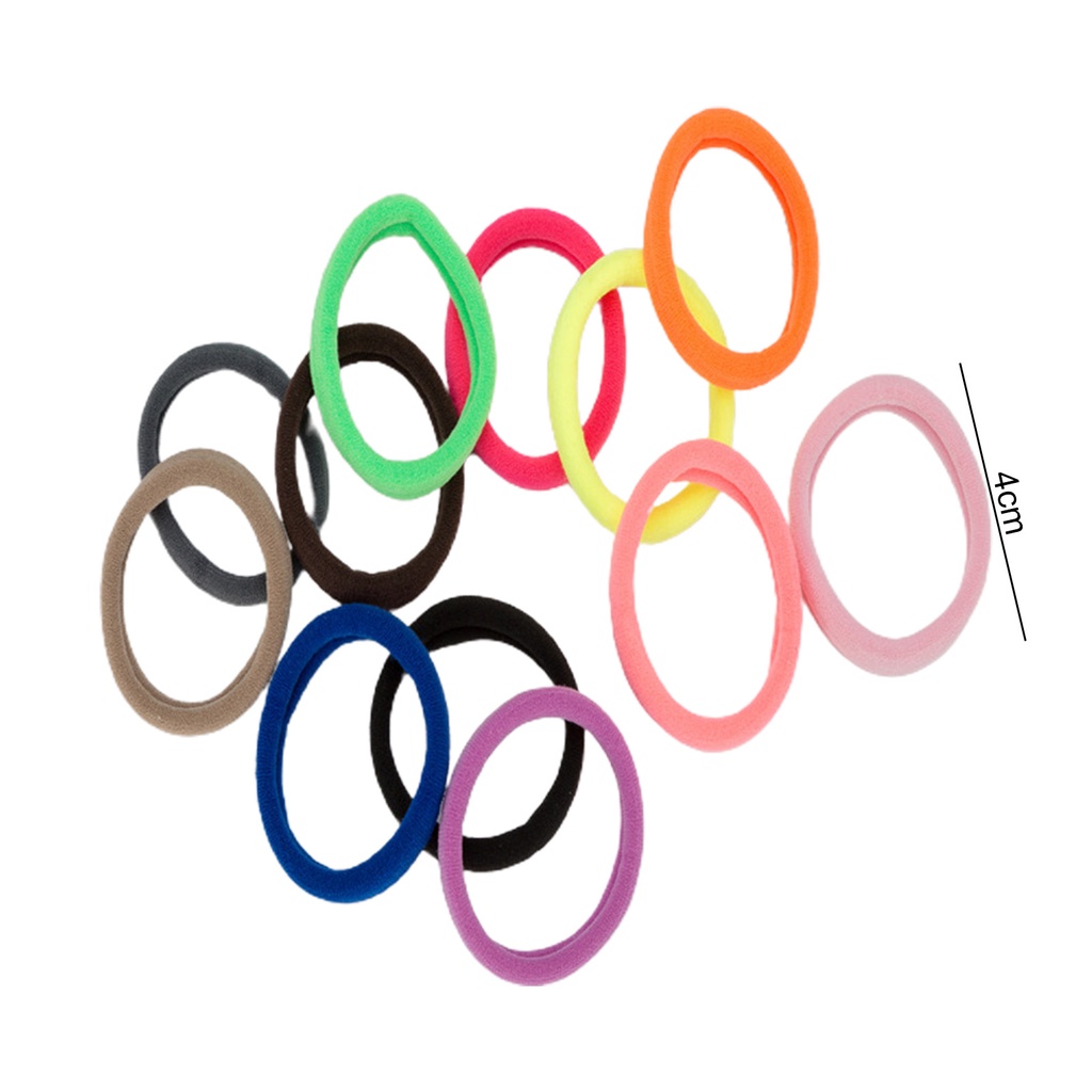 Set 30 Dây Cột Tóc Co Giãn Chống Rơi Thiết Kế Đơn Giản