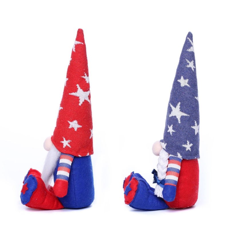 Mô Hình Gnomes Nhồi Bông Trang Trí Ngày Độc Lập 4th o