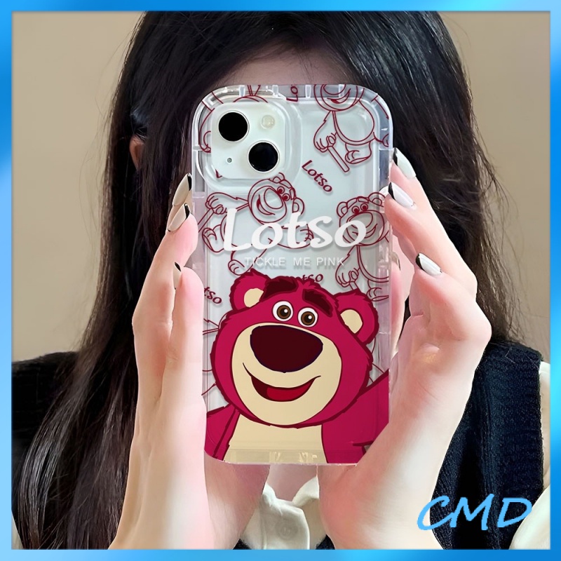 Ốp Lưng iphone Túi khí giảm chấn gấu dâu tây hoạt hình Silicone trong suốt Cho Iphone 6 / 6S / 6splus / se / 7 / 7plus / 8 / 8plus / X / xs / xsmax / 11 / 12 / 13 / 14 / plus / pro / pro max-706