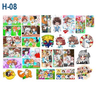 Sticker hero team minecraft 30-60 hình ép lụa khác nhau / hình dán Hẻo team Minecraft
