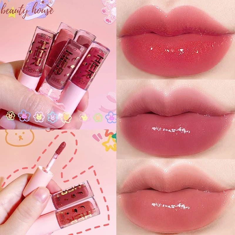 Son Bóng Dạng Thạch Dưỡng Ẩm Lâu Trôi Chống Thấm Nước Màu Sắc Tự Nhiên Dễ Lên Màu Dành Cho Nữ