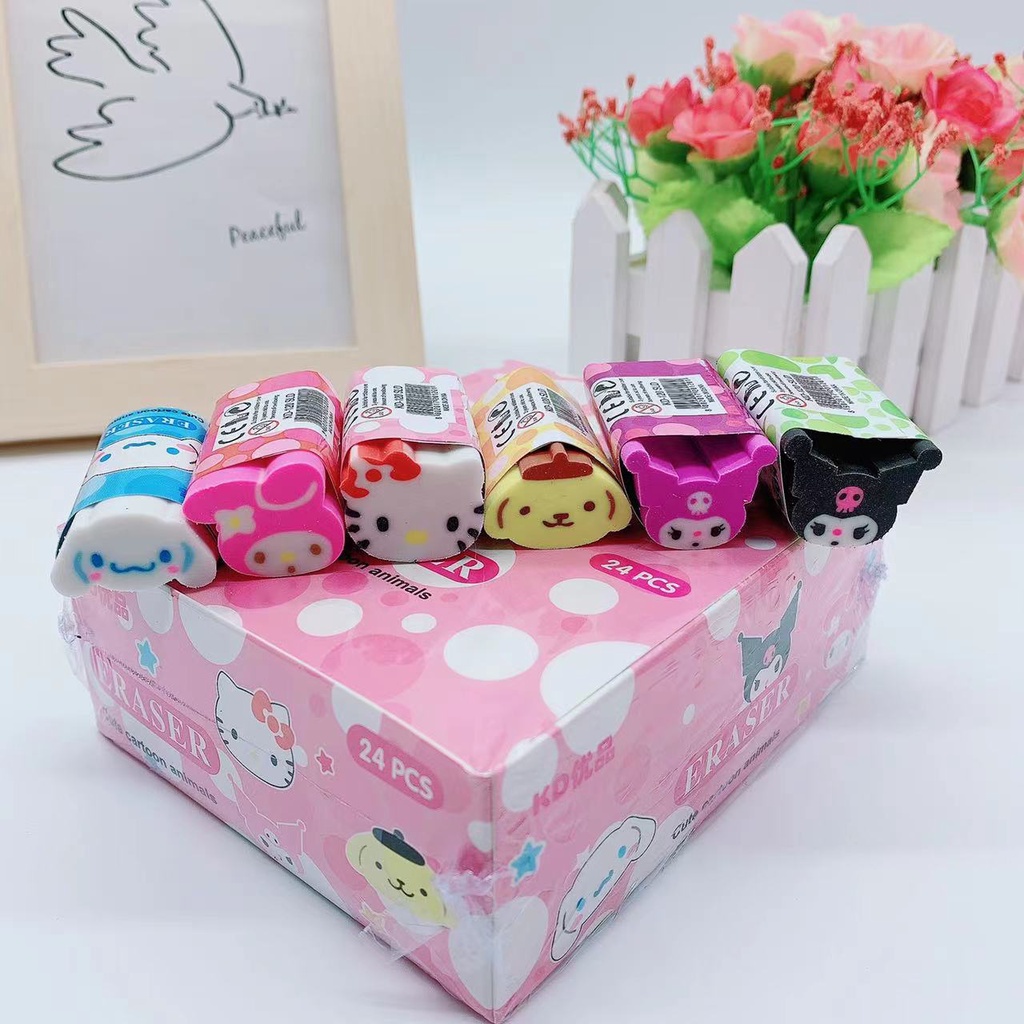 Sanrio Cục tẩy Gôm Tẩy Hình Gia Đình Chó Tai To Kurumi Dễ Thương