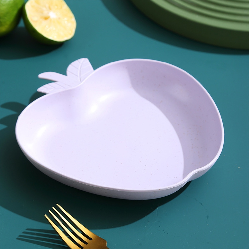 Đĩa Đựng Trái Cây Hình Quả Táo Bằng Nhựa Lúa Mạch