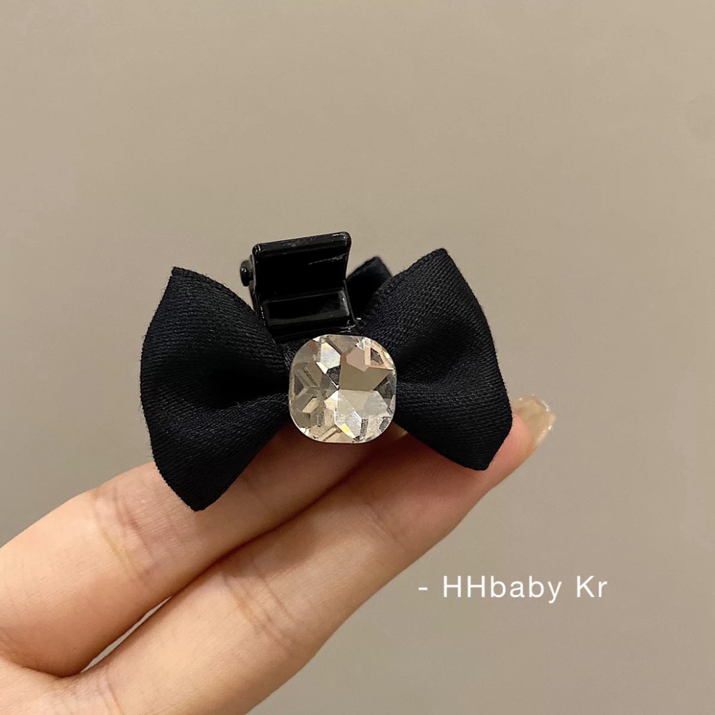 Kẹp Tóc Hình Nơ Đính Đá Phong Cách Retro Thời Trang 2023