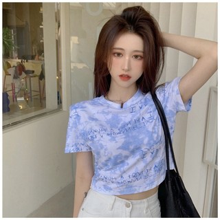 Áo Thun Nữ Ngắn Tay Dáng Croptop Phong Cách Basic Trẻ Cá Tính Năng Động 
