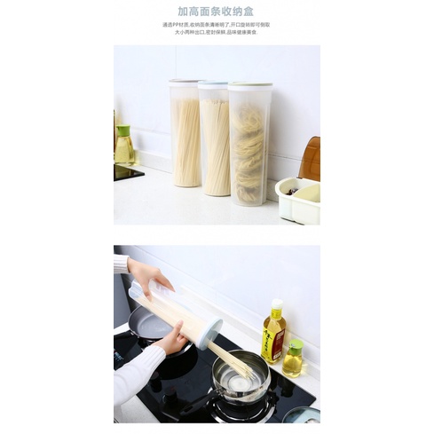 Kitchen noodle storage box noodles pasta bucket sealed canned large capacity grain transparent storage tank