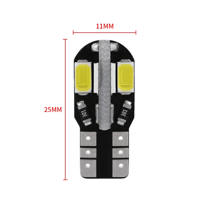 Set 10 Bóng Đèn Led T10 W5W 12V 5730 5630 8 Kênh Chuyên Dụng Cho Xe Hơi