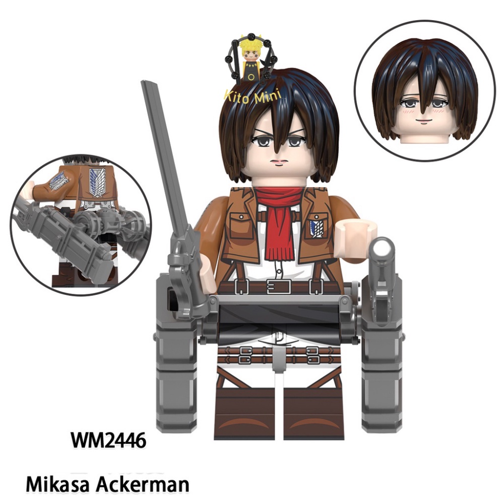Minifigures Attack On Titan Đồ Chơi Lắp Ráp Nhân Truyện Tranh Anime Vật Hoạt Hình WM6148