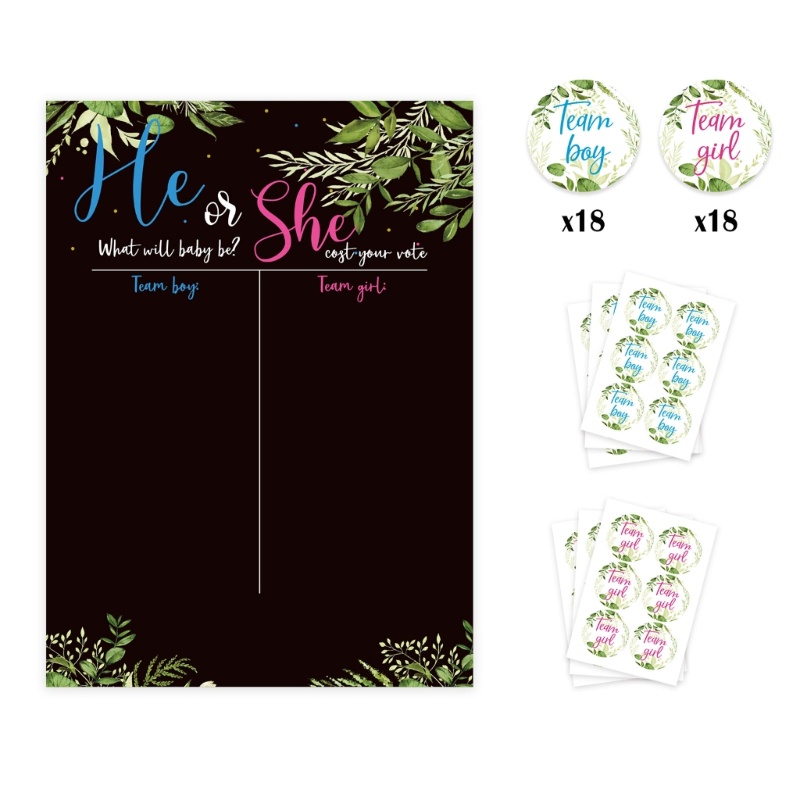 Bộ Thẻ Bài Trò Chơi Super Gender Reveal Vui Nhộn Dành Cho Bé