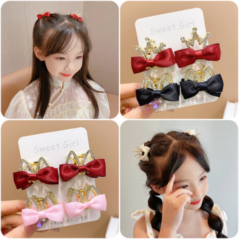 Kẹp Tóc Nơ Nhỏ Dễ Thương Phong Cách Hàn Quốc Cho Bé Gái