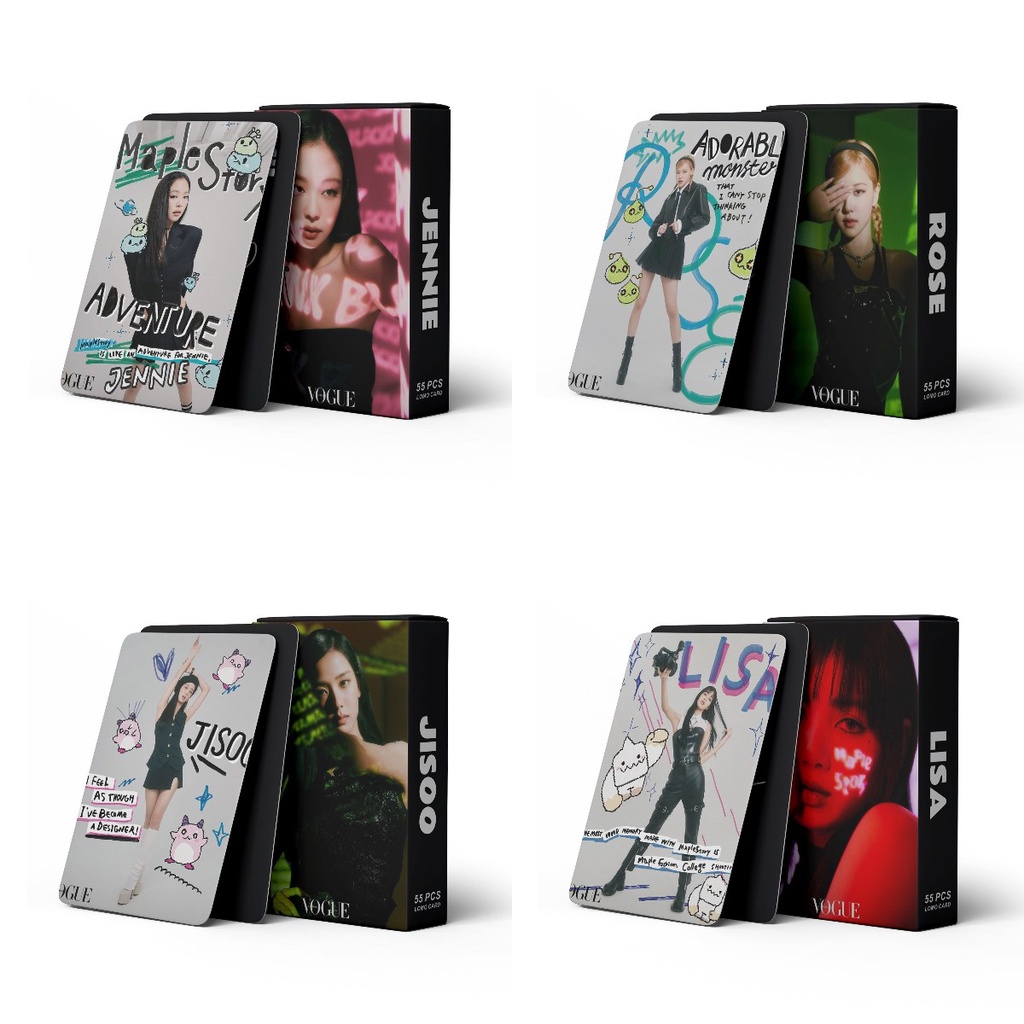 BLACKPINK 2023 Vogue LISA ROSE JENNIE JISOO Photocard BLACK PINK Album Born Pink World Tour Shut Down &amp; PINK VENOM &amp; Ready For Love &amp; 2022 Welcoming Collection Lomo Card
