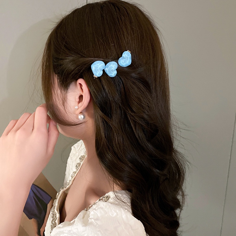 Bộ Kẹp Tóc Năm Cánh Hình Trái Tim Đơn Giản Ngọt Ngào Phong Cách Hàn Quốc Cho Bé Gái
