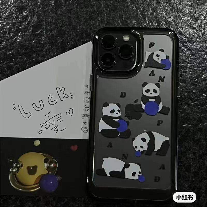 ✅Ốp Điện Thoại Mềm Trong Suốt Hình Gấu Trúc Cho iPhone 11 12 7 / 8plus xs / xr 13Promax 9AUT