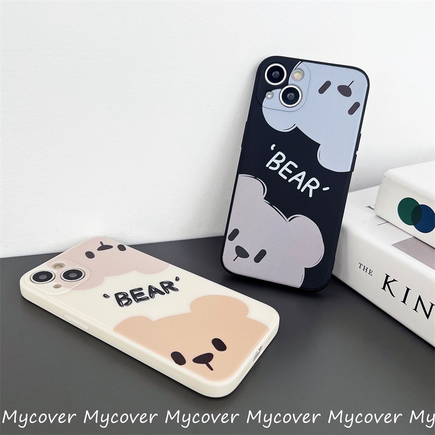 Ốp Điện Thoại Chống Sốc In Hình Gấu Hoạt Hình Cho iPhone 14 13 12 11 Pro Max Xs XR X 8 7 6 Plus SE 2020