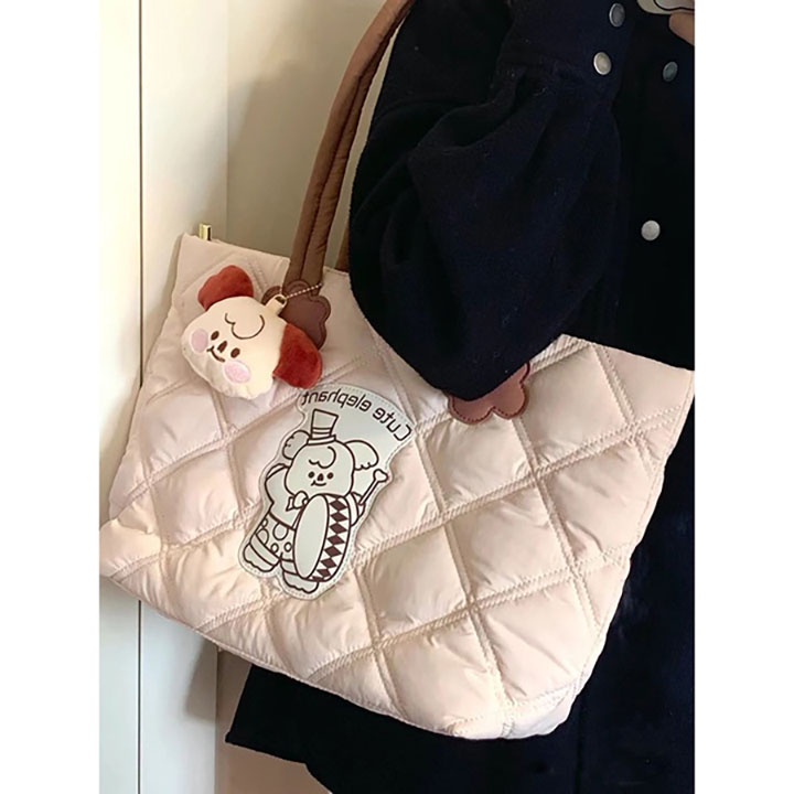 Túi Đeo JASMIN NOIR Chéo Nắp Gập Họa Tiết Caro Đơn Giản Thời Trang Cho Nữ