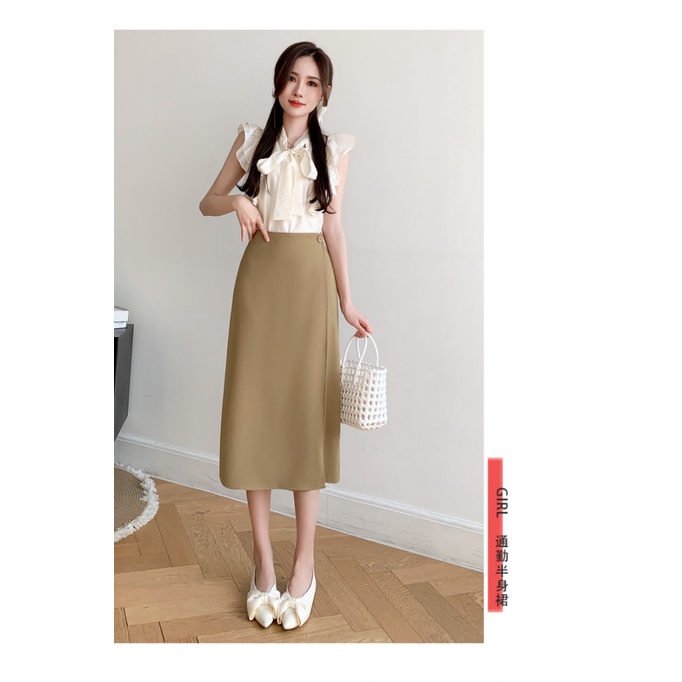 Chân Váy Lửng Màu Sắc Đơn Giản Phong Cách Hàn Quốc Dành Cho Nữ