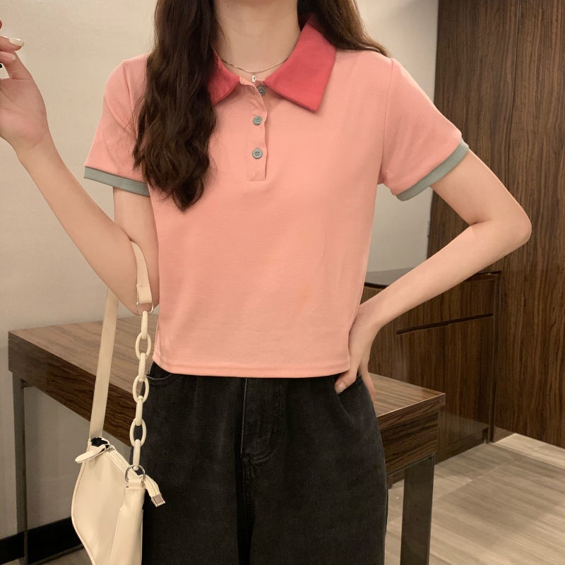 IELGY  Áo polo Ngắn Tay Thời Trang Dành Cho Nữ