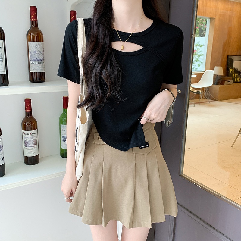 NRVP Áo Thun Tay Ngắn Dáng Ôm In Họa Tiết Độc Đáo Thời Trang Đường Phố Hàn Quốc Cho Nữ