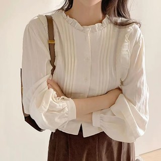 Áo Sơ Mi Nữ Tay Dài Dáng Rộng Phong Cách Hàn Quốc Thời Trang Xuân Thu Mới