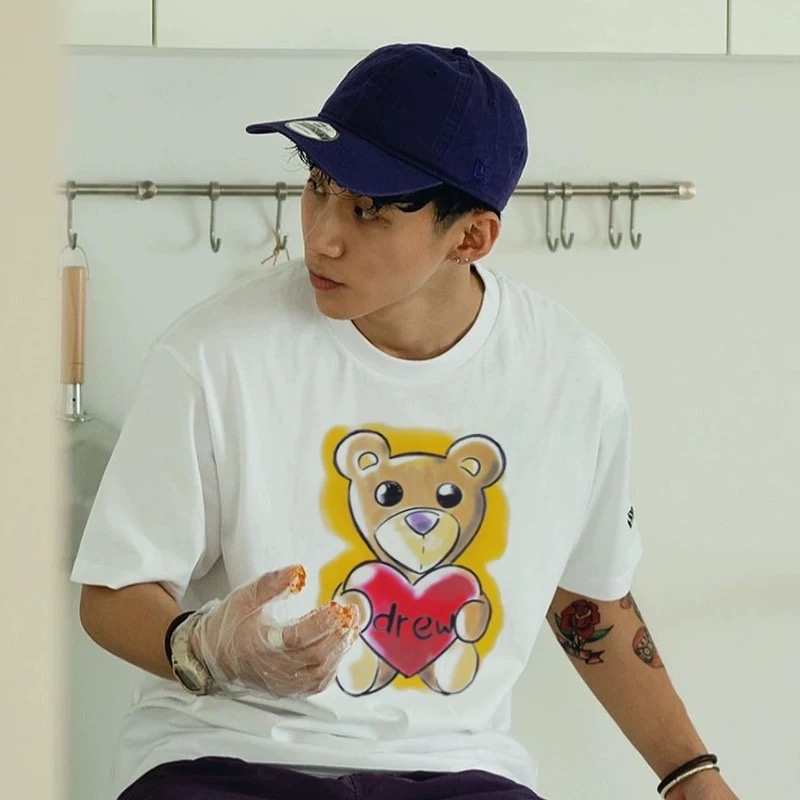 Áo Thun Tay Ngắn In Hình Gấu Kỹ Thuật Số Xu Hướng Mới Nhất