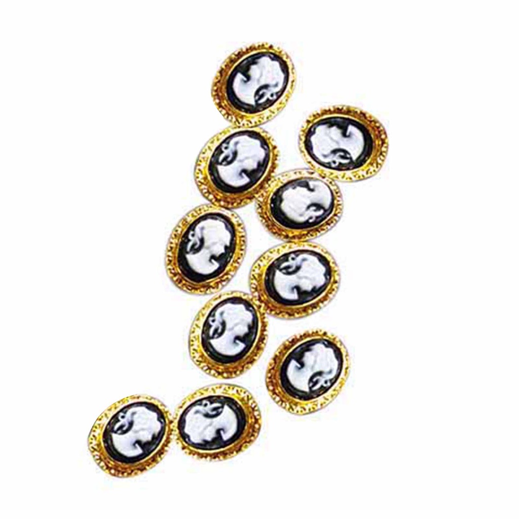 Set 10 Hạt Cườm 3D Bằng Hợp Kim Phong Cách Vintage Trang Trí Móng Nghệ Thuật