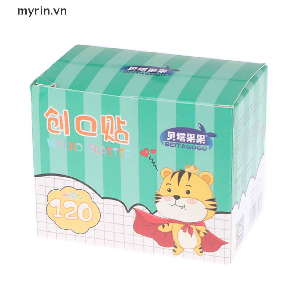 Hộp 120 Băng Cá Nhân Tròn Thoáng Khí Chống Thấm Nước Cho Bé