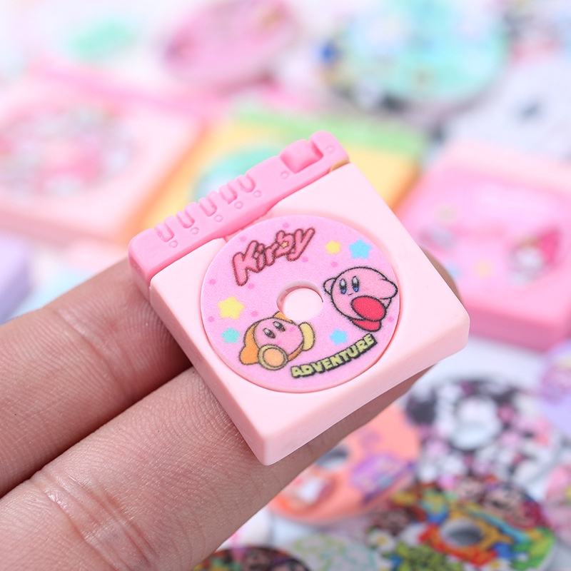 Charm trang trí máy hát và đĩa hát nhân vật hoạt hình SANRIO | charm slime deco điện thoại kẹp tóc DIY