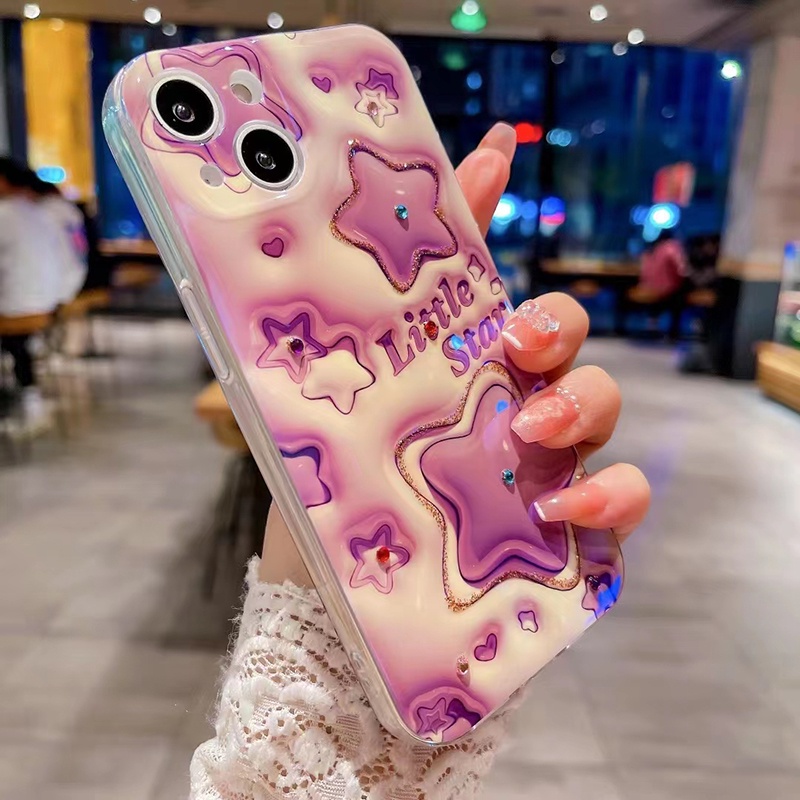 Dễ Thương Ốp Điện Thoại Mềm Họa Tiết Hoạt Hình Đính Đá Cho samsung galaxy s23 ultra plus s23 + s23ultra