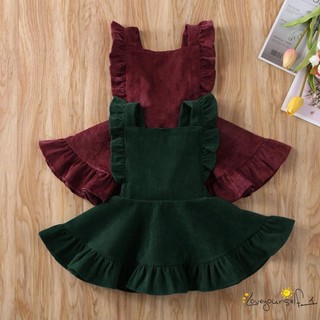 Đầm Hai Dây Cổ Vuông Eo Cao Viền Bèo Nhún Màu Trơn Thời Trang Cho Nữ B930G