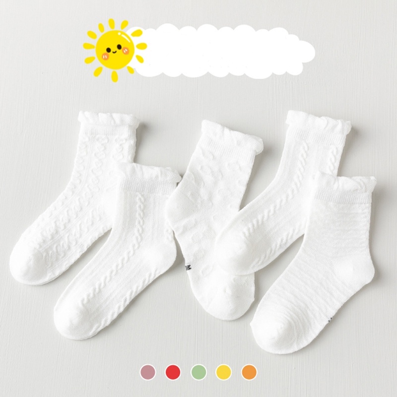 Vớ Lưới Mỏng Màu Trơn Thoáng Khí Dành Cho Trẻ Em